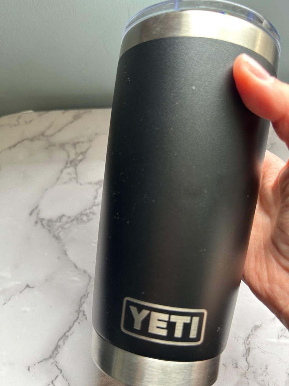 Yeti Tumbler - Matte Black with Stainless Accents. 20oz - Picture 4 of 7